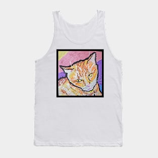 Ginger Cat - Traditional Art - Paint Pens. Tank Top